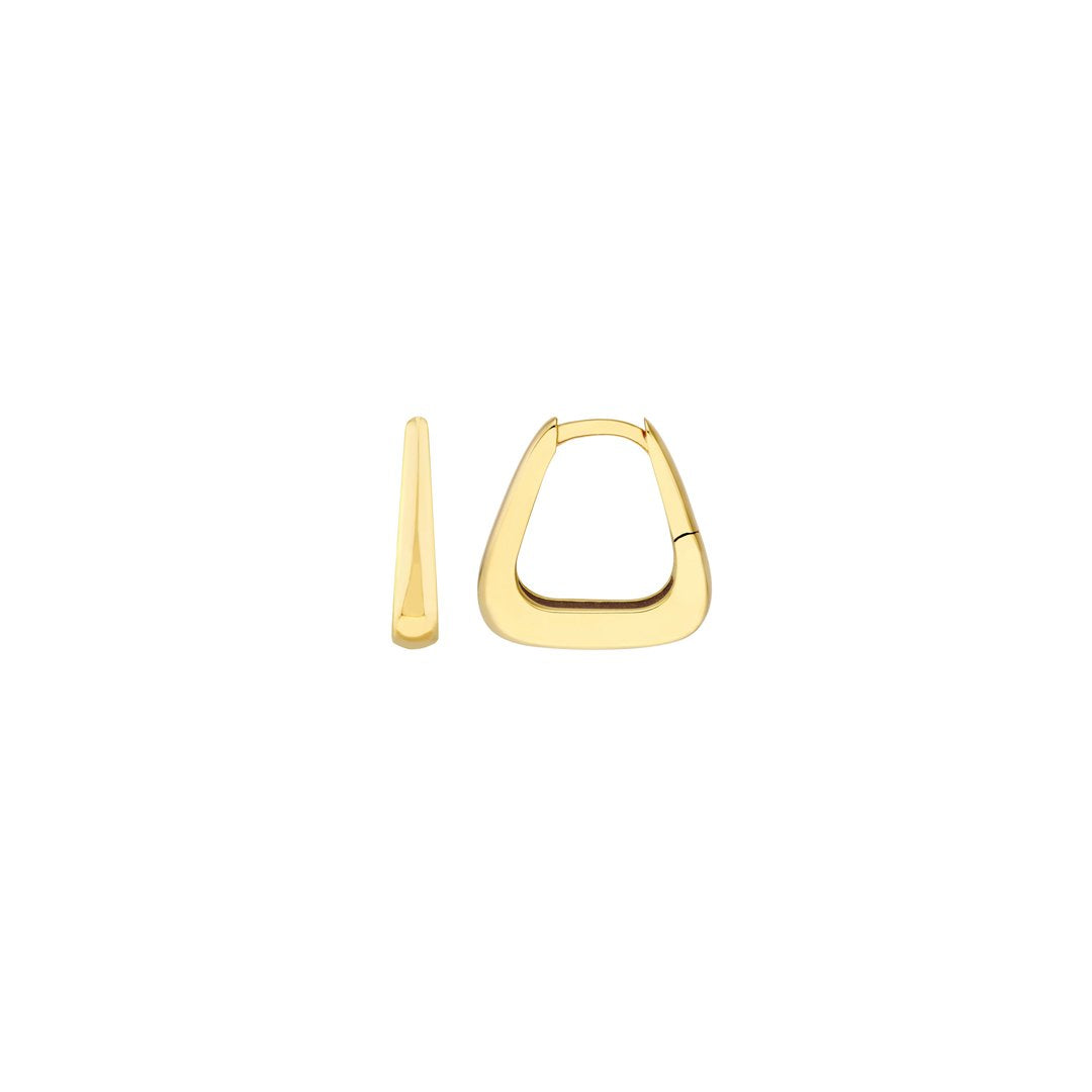 Tapered Squared Off Mini Hoop Earrings