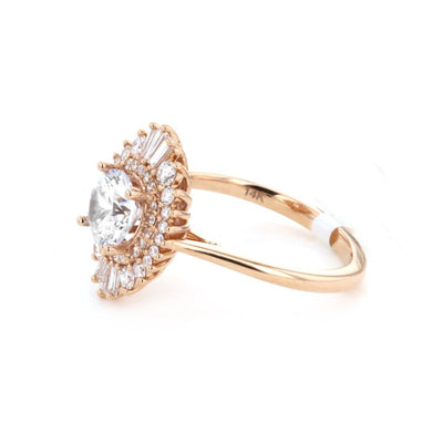 0.52 ctw Diamond Halo Engagement Ring