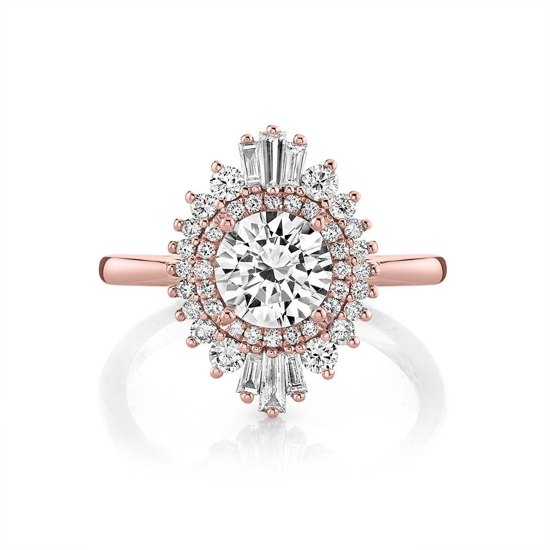 0.52 ctw Diamond Halo Engagement Ring