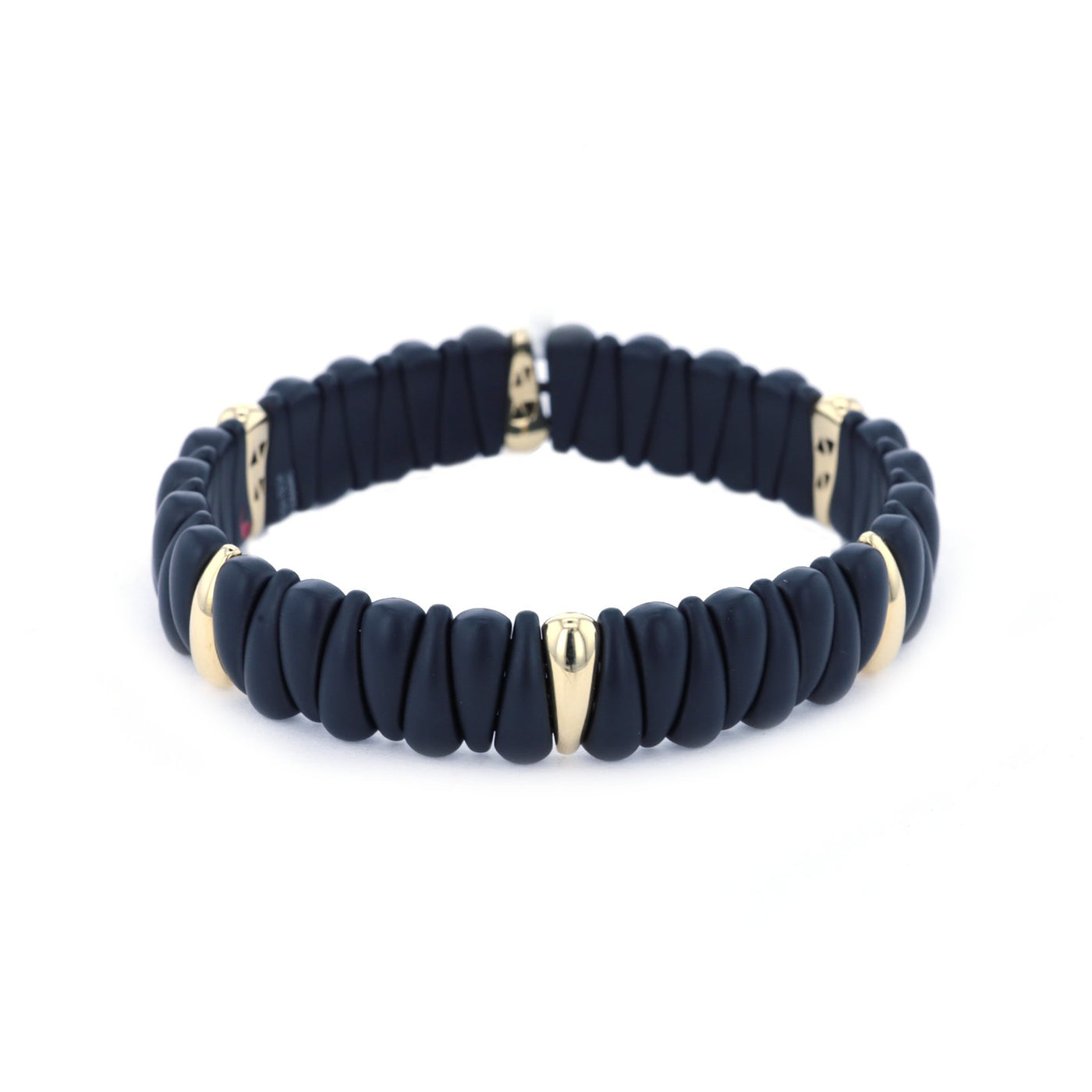 Ceramic & Gold Stretch Bracelet