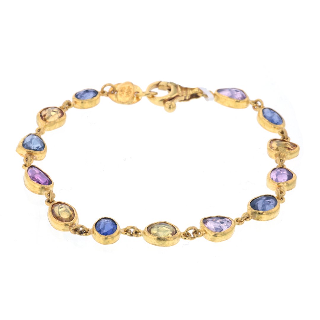 Multi-color Sapphire Bracelet