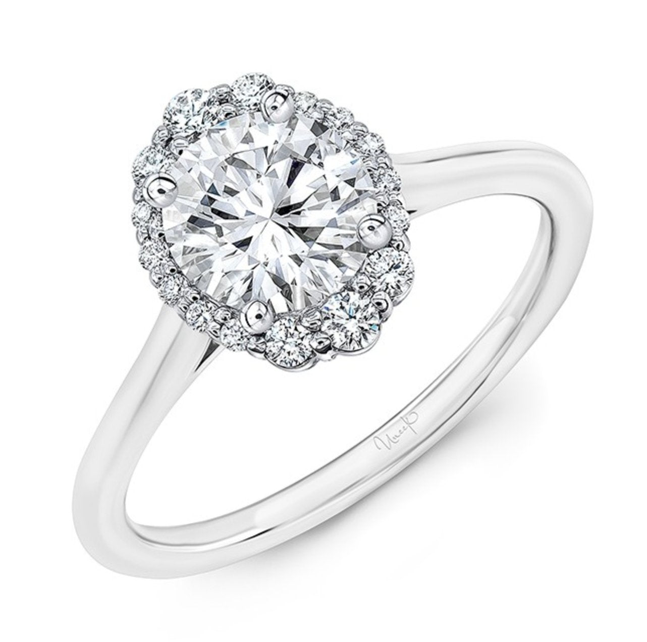 0.15 ctw Diamond Halo Engagement Ring