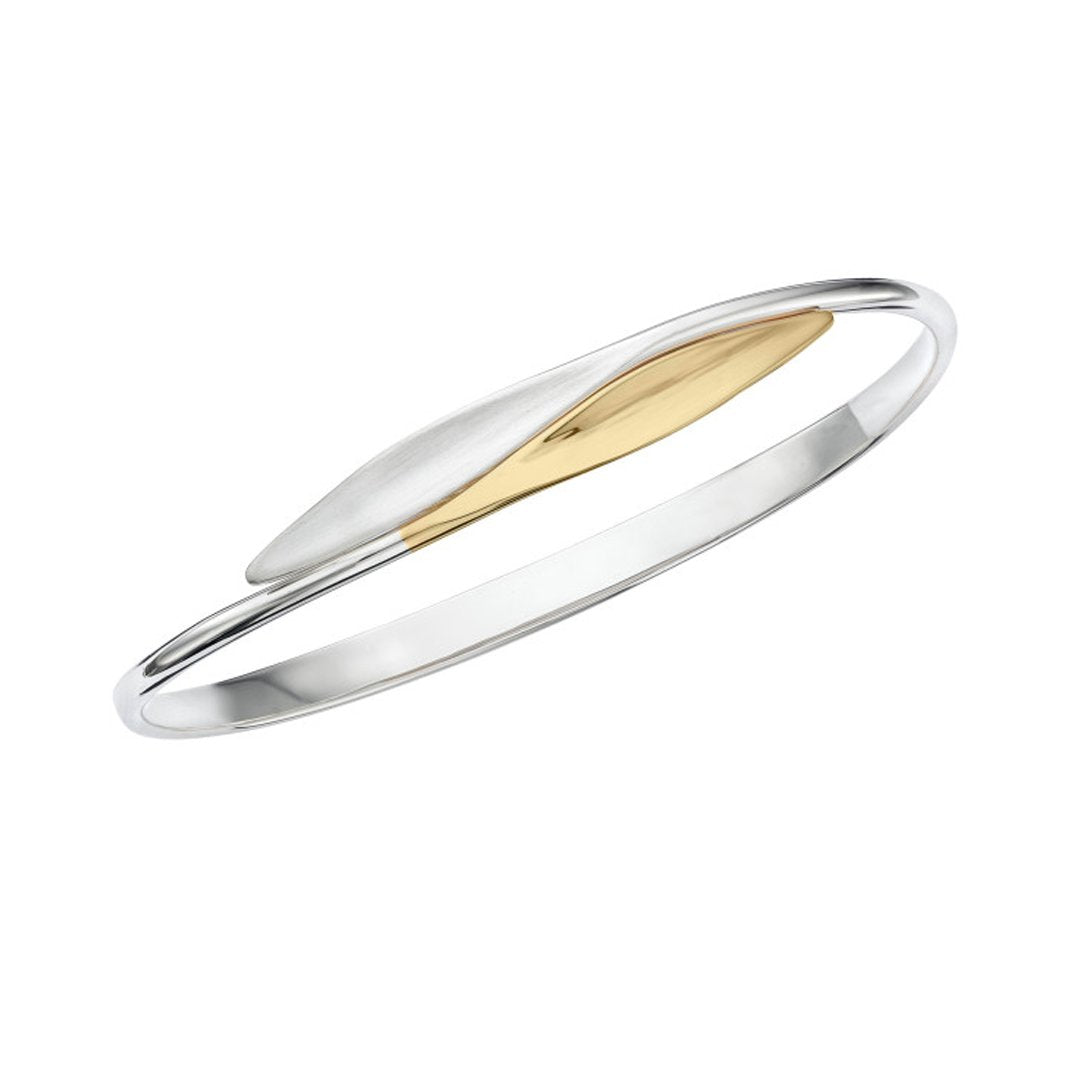 Silver & Gold Willow Swing Bangle Bracelet
