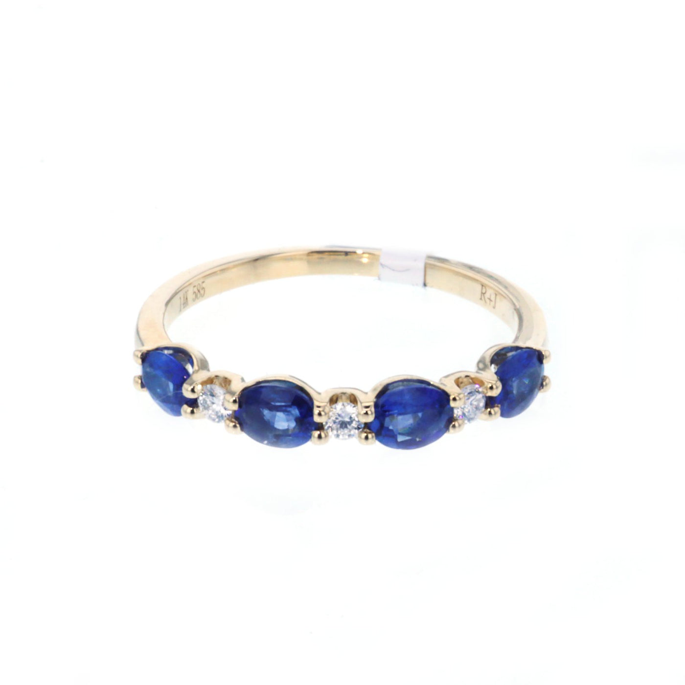 Blue Sapphire & Diamond Band