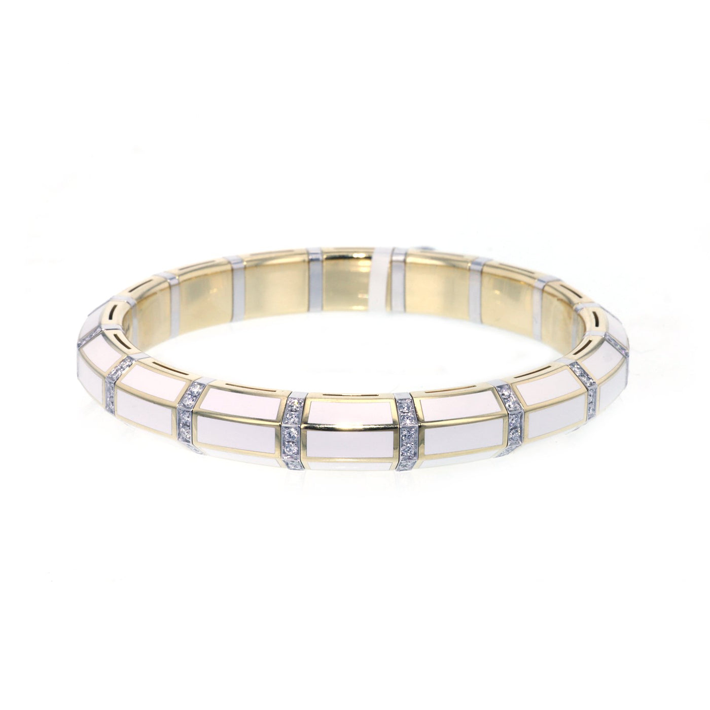 1.22 ctw Diamond Ceramic Xpandable Strech Bracelet