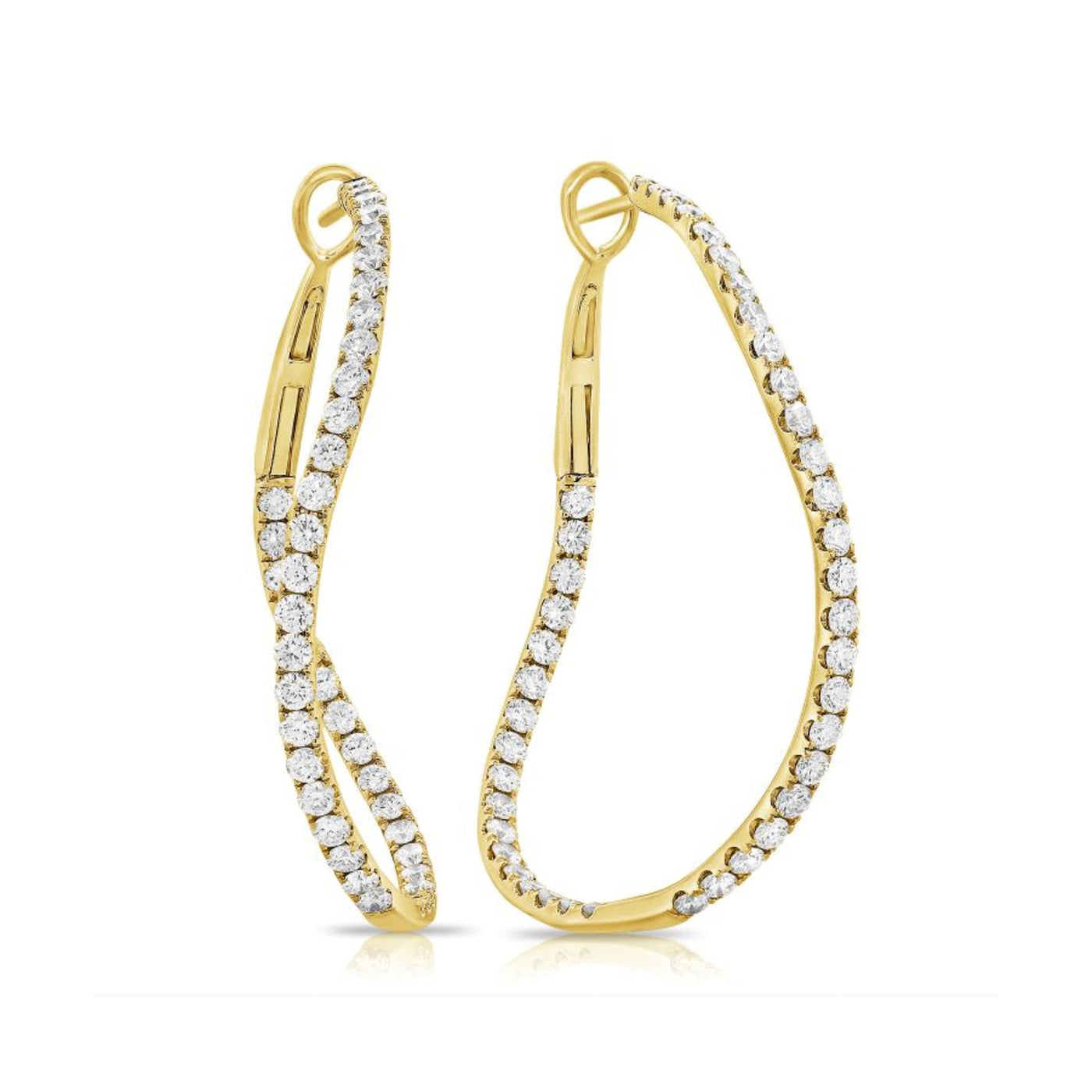 3.05ctw Diamond Curvy Inside-Out Earrings