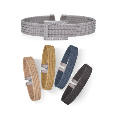 Diamond Cable Bracelet Set