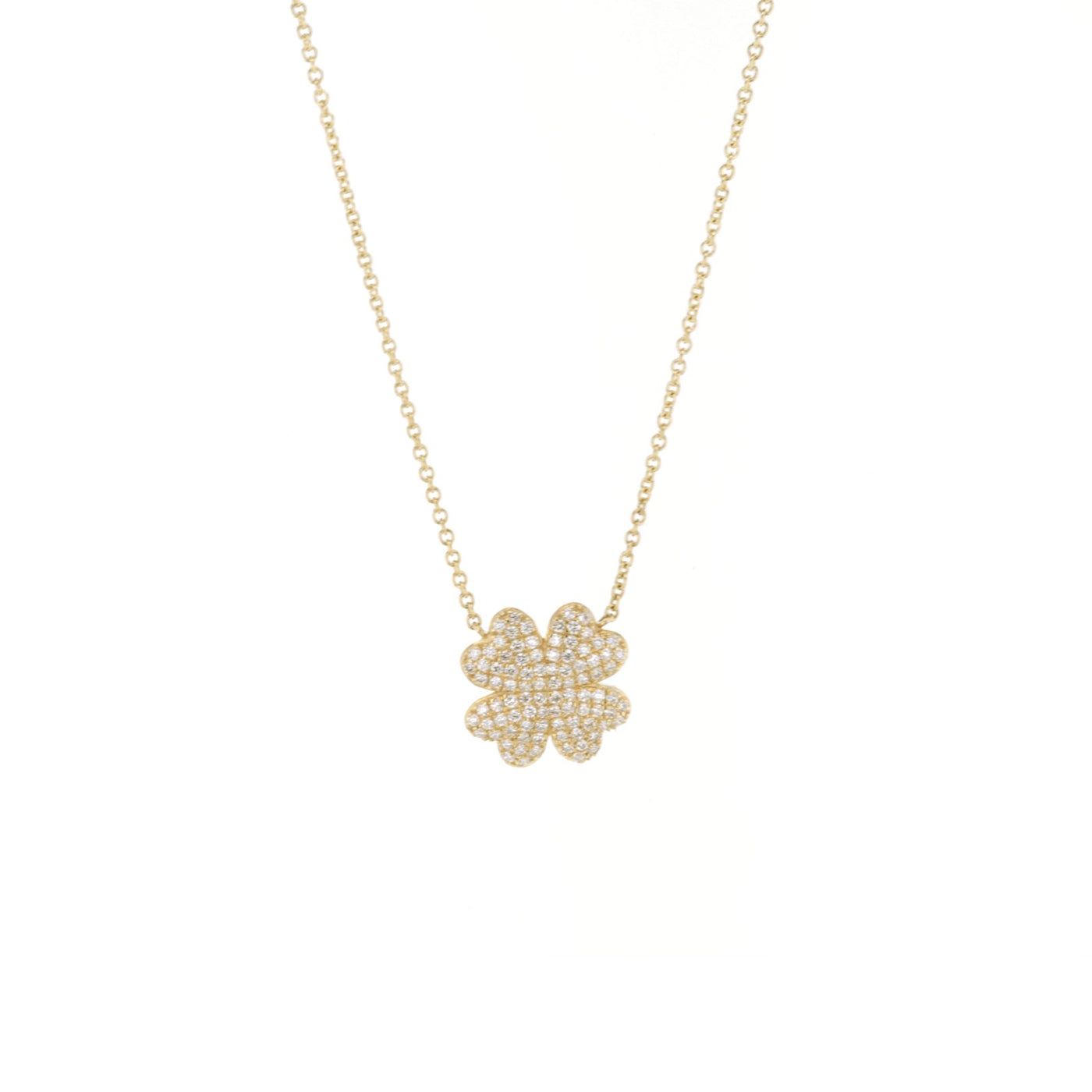 0.35 ctw Diamond Clover Necklace
