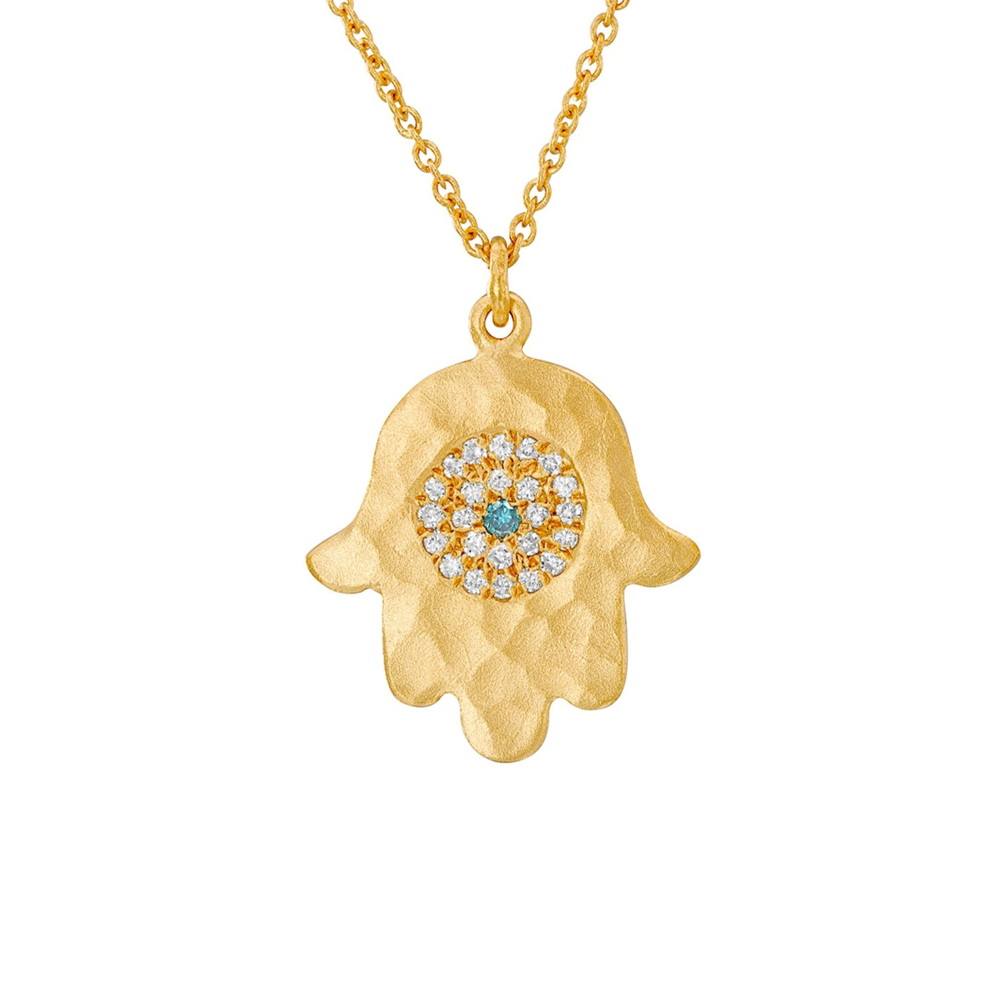 0.13 ctw Diamond Hamsa Necklace