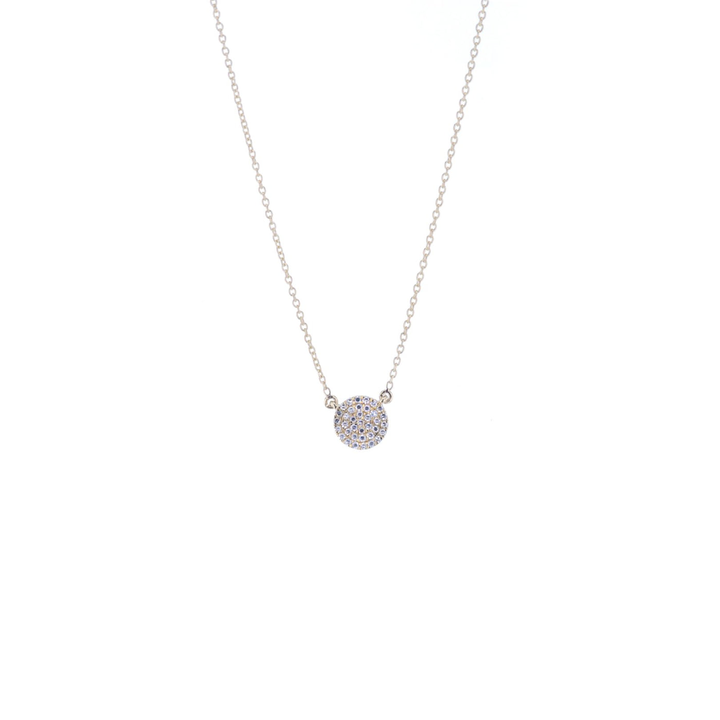0.11ctw Diamond Pave Circle Necklace