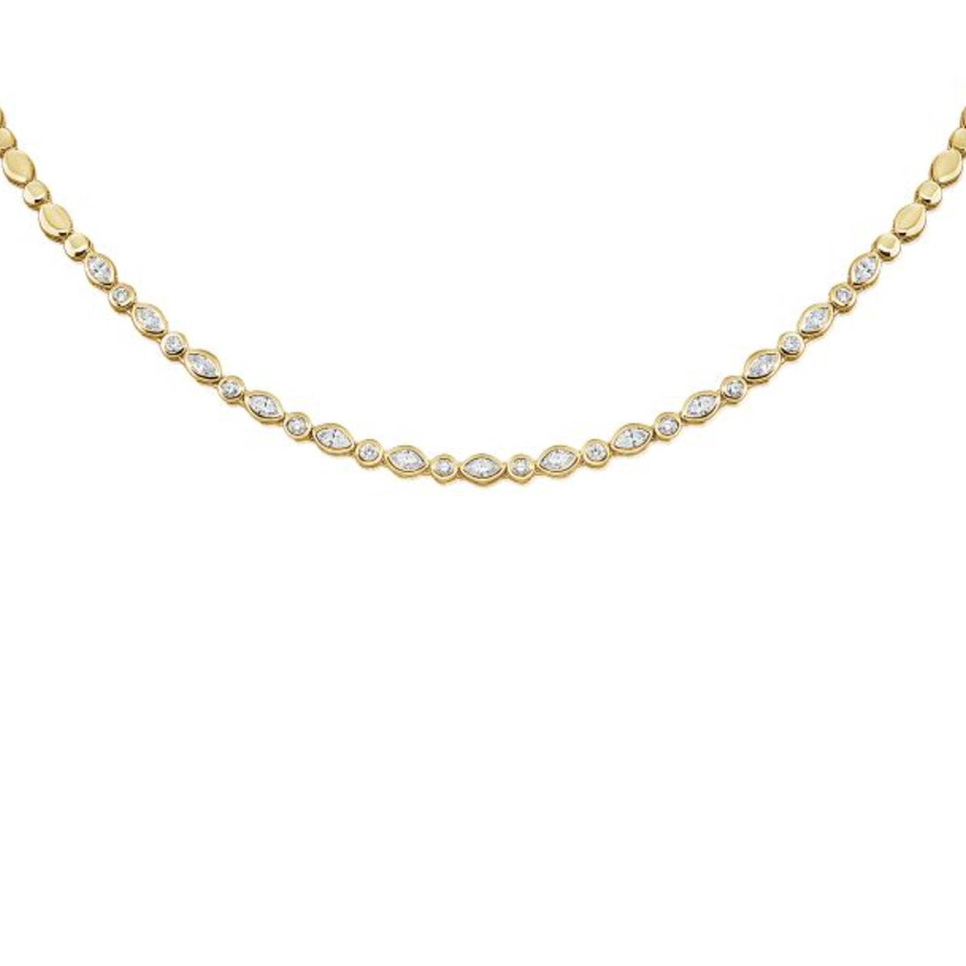 Diamond Bezel Necklace