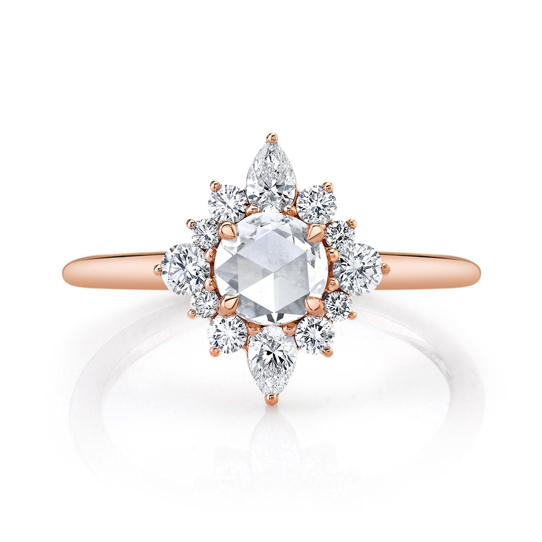 0.43 ctw Diamond Halo Engagement Ring