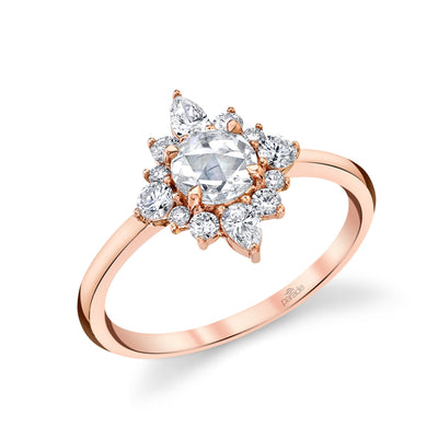 0.43 ctw Diamond Halo Engagement Ring