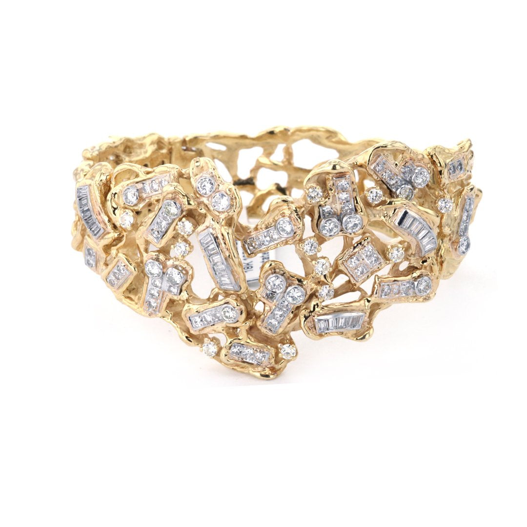 Freeform Bark Finish Bracelet