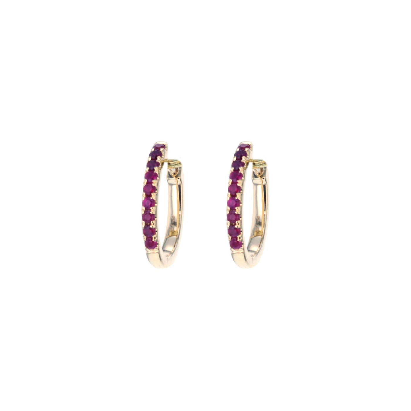 Ruby Oval Hoop Earrings
