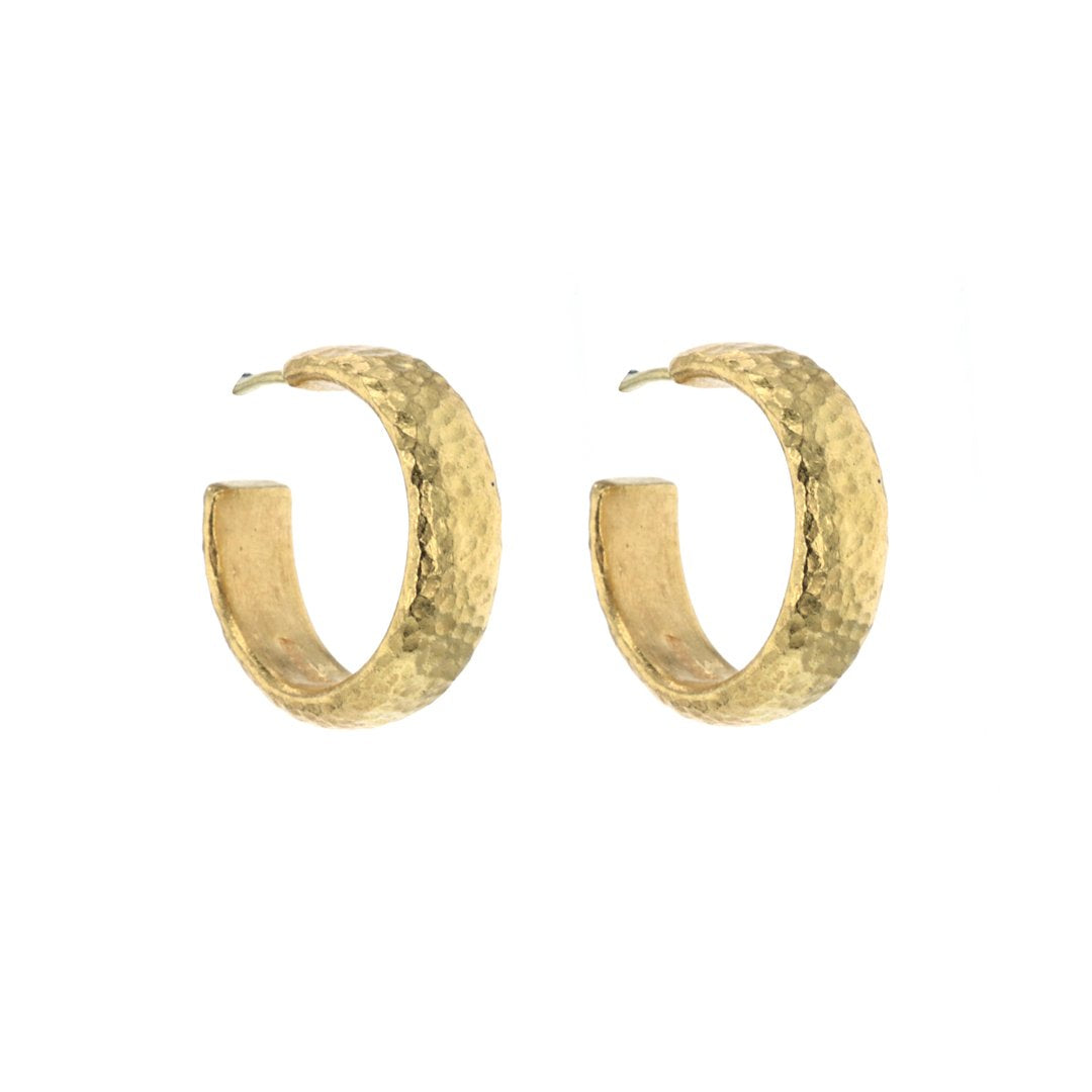 23.3MM Hammered Hoop Earrings