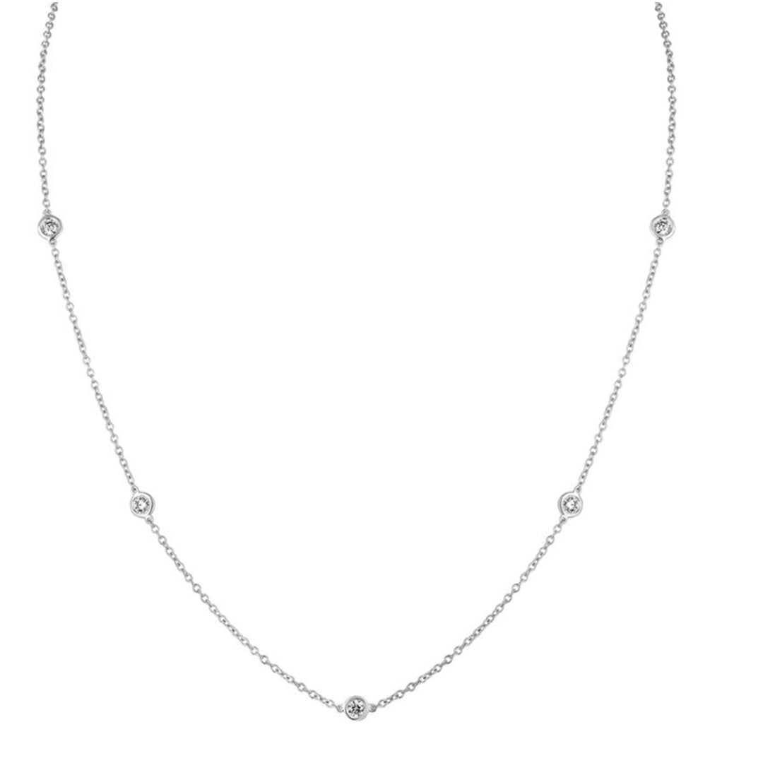 1.00 ctw Diamond By The Yard Necklace