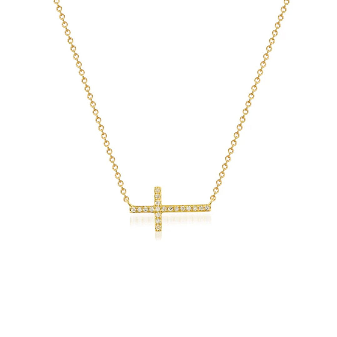 0.06 ctw Diamond Cross Necklace