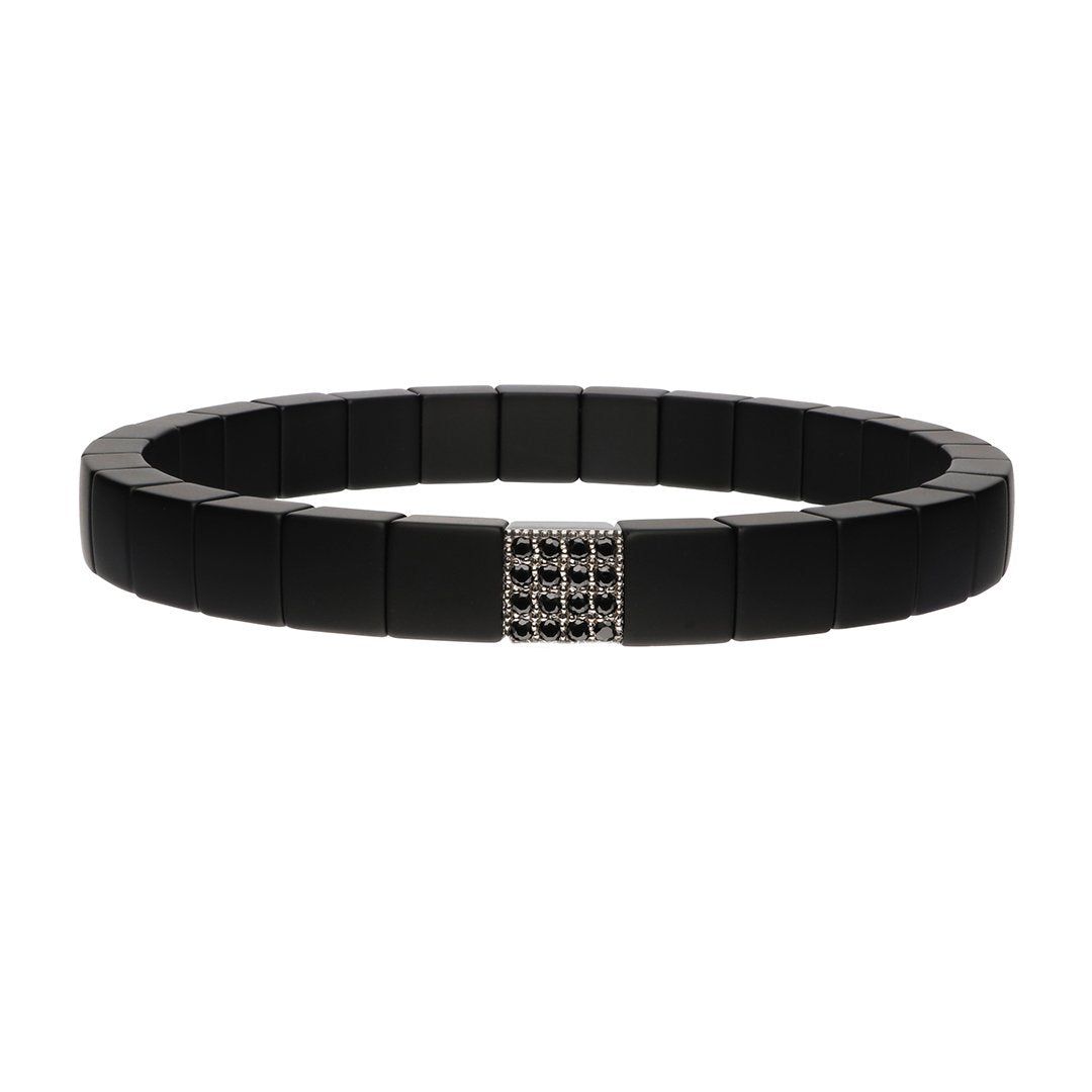 0.18 ctw Diamond Stretch Ceramic Bracelet