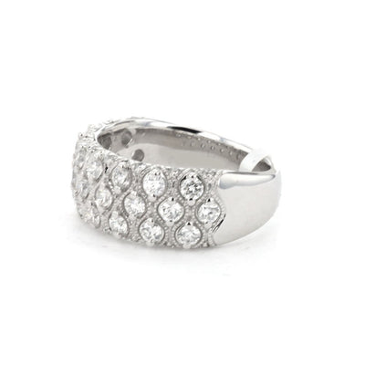1.09 ctw Diamond 3-Row Band