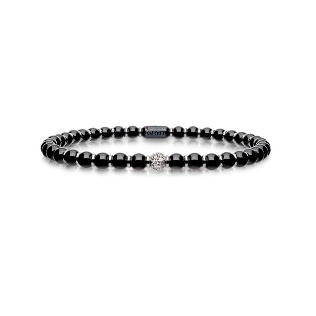 0.14 ctw Diamond Ceramic Stretch Bracelet