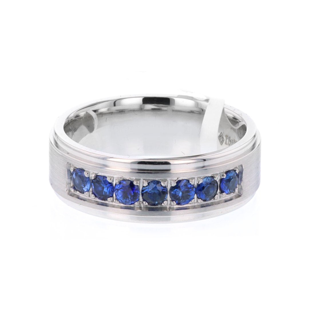 7.5MM Blue Sapphire Band