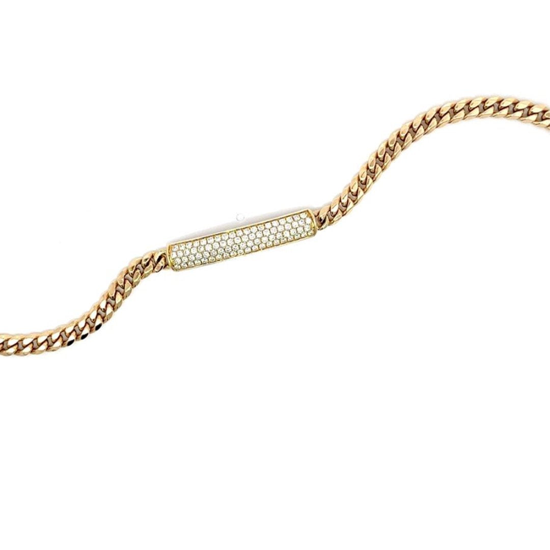 0.73 ctw Diamond 4-Row Bar Bracelet