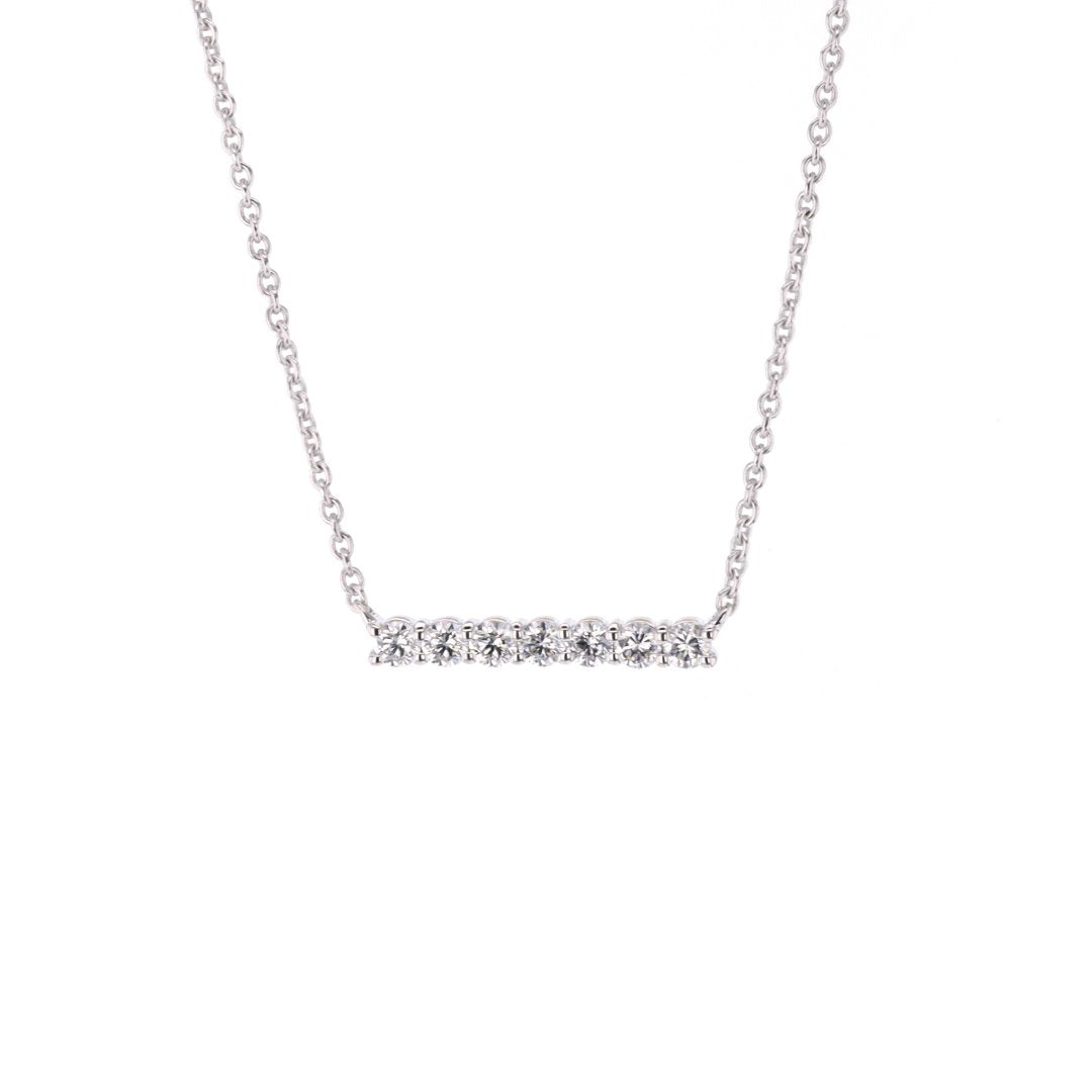 18.5" 0.52 ctw Diamond Bar Necklace