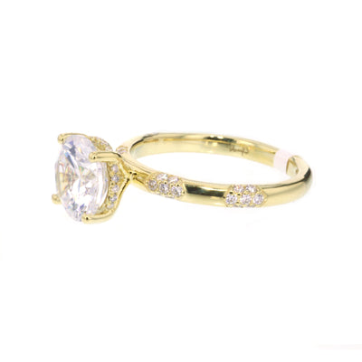 0.28 ctw Diamond Hidden Halo Engagement Ring