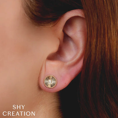 0.04 ctw Diamond Circle Earrings