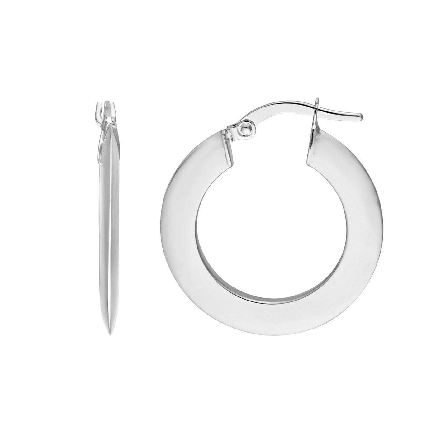 Triangular Tube Round Hoop Earrings