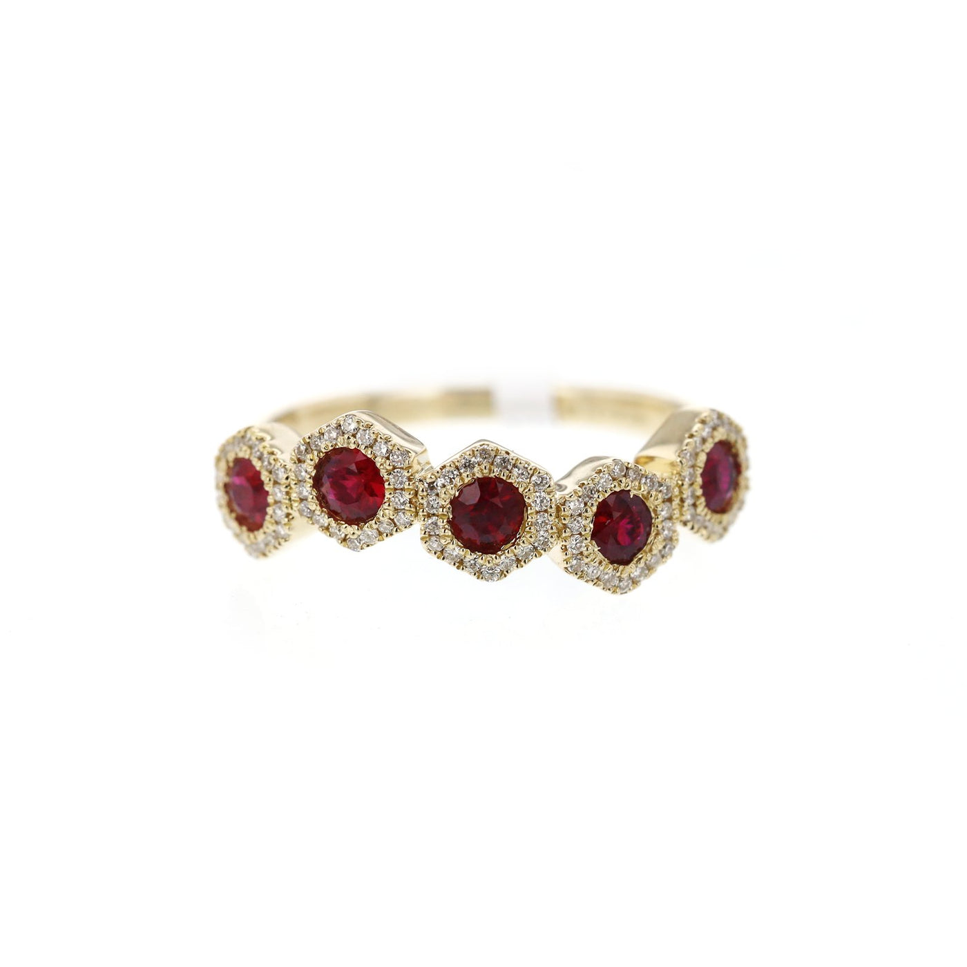 Ruby & Diamond Halo Band
