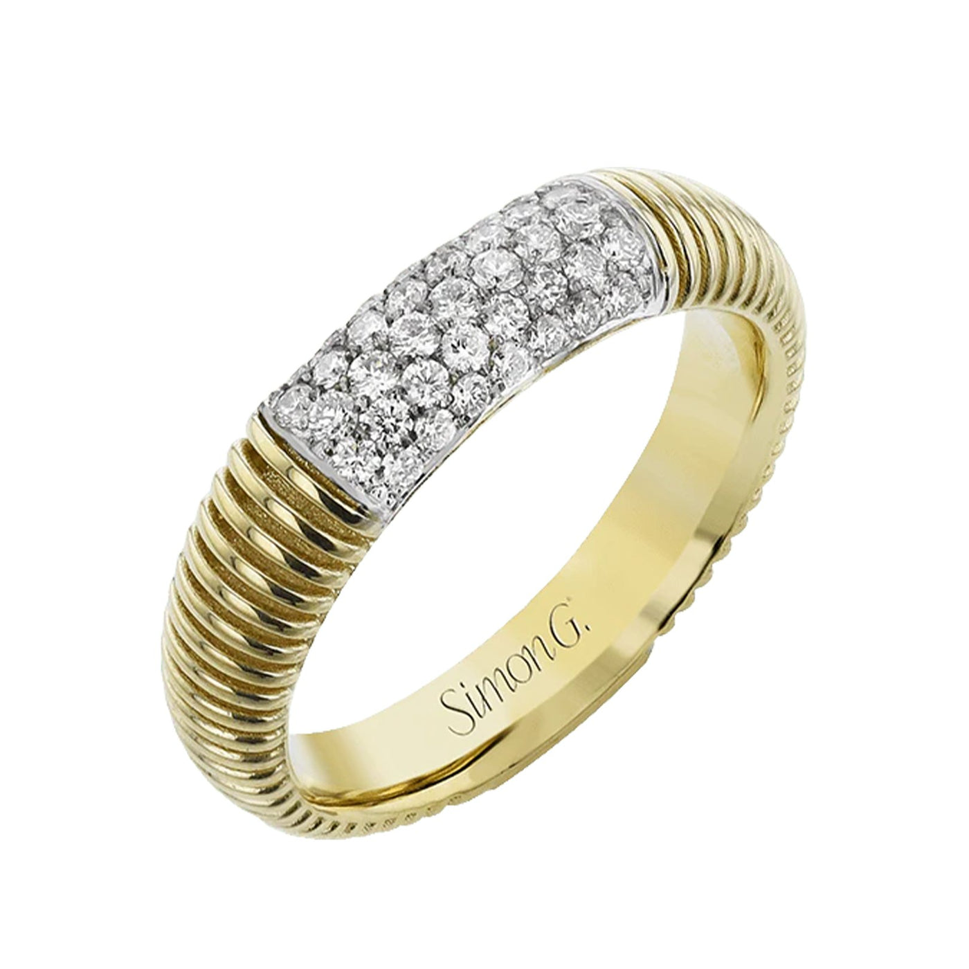 0.33 ctw Diamond Ribbed Band
