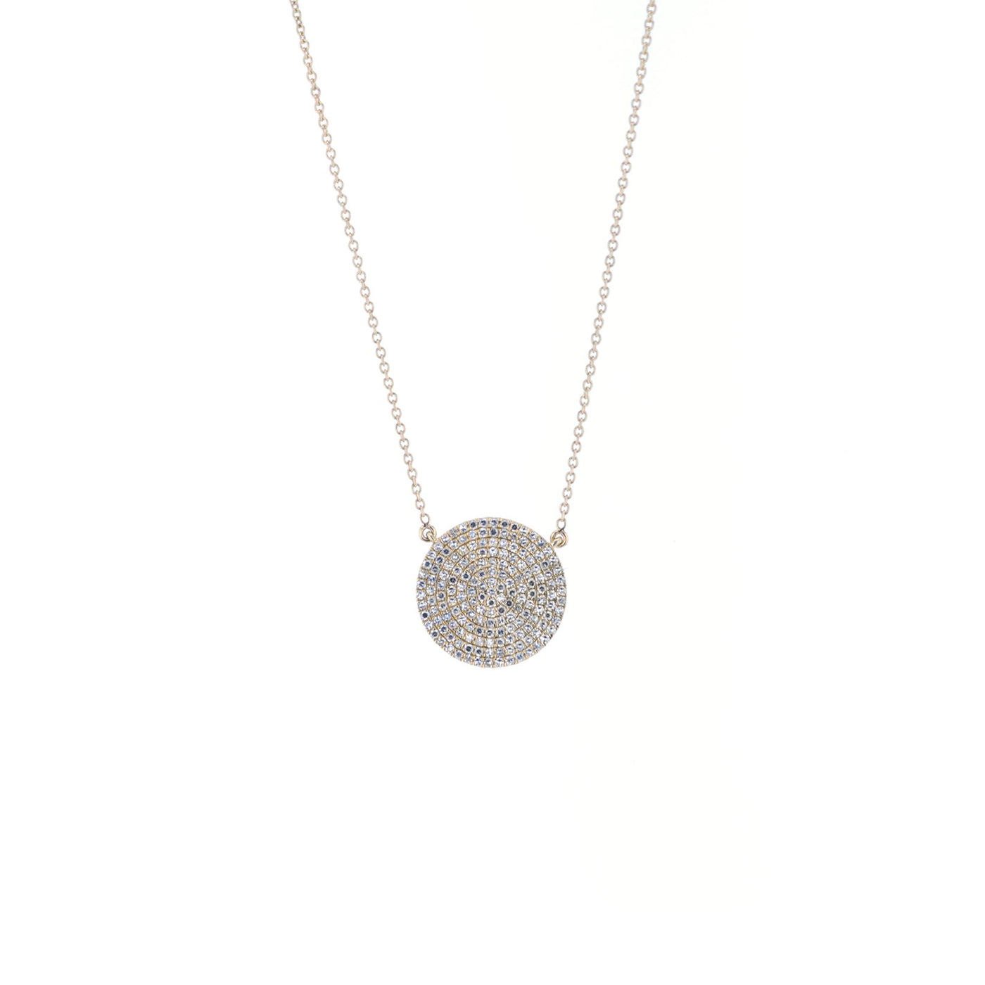 0.51ctw Diamond Pave Circle Necklace
