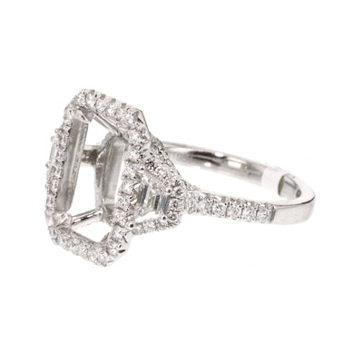 0.83 ctw Diamond Halo Engagement Ring