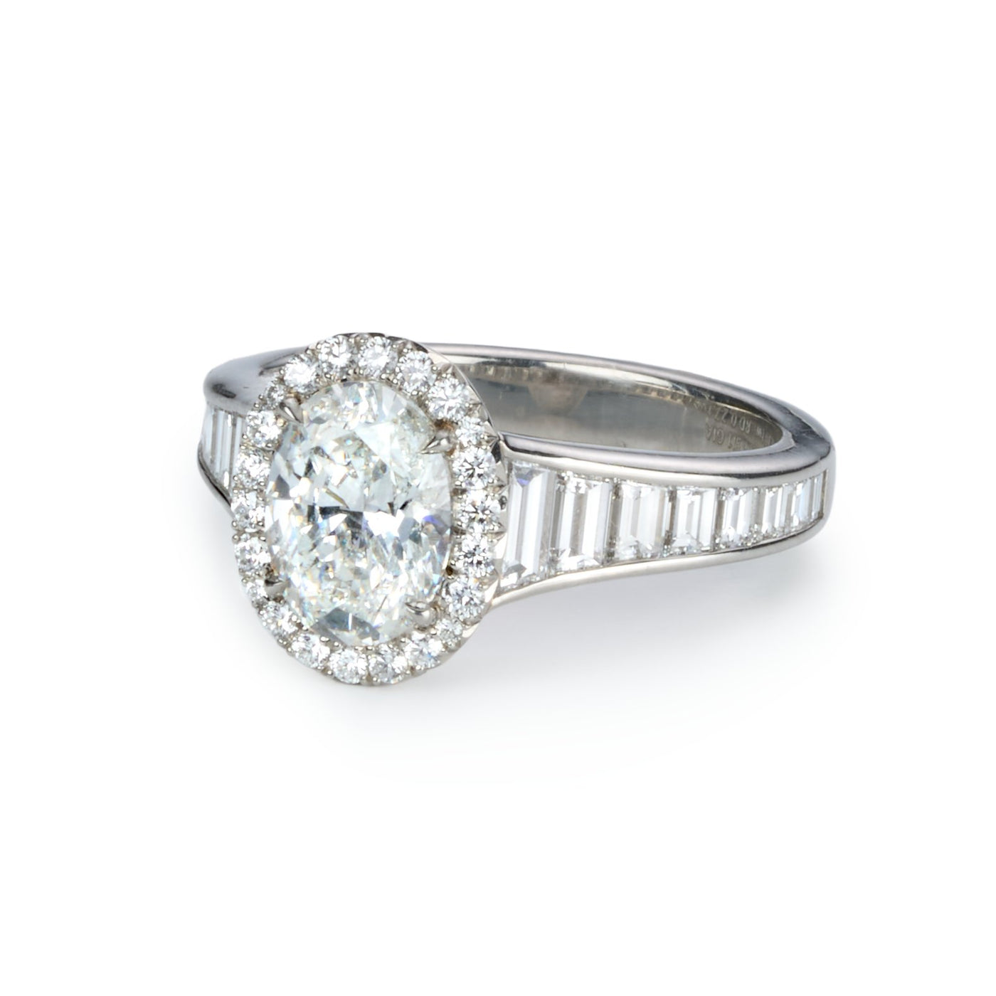 1.53 ct Diamond Halo Engagement Ring