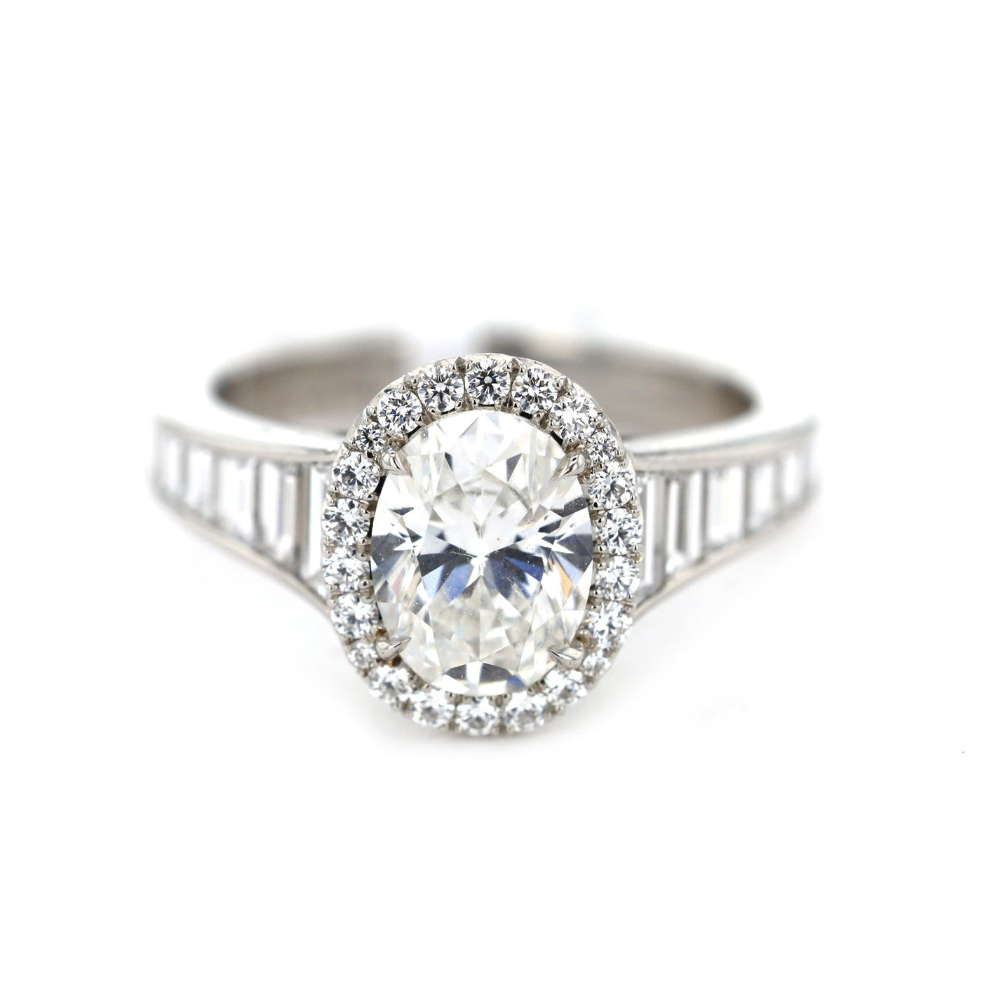 1.53 ct Diamond Halo Engagement Ring