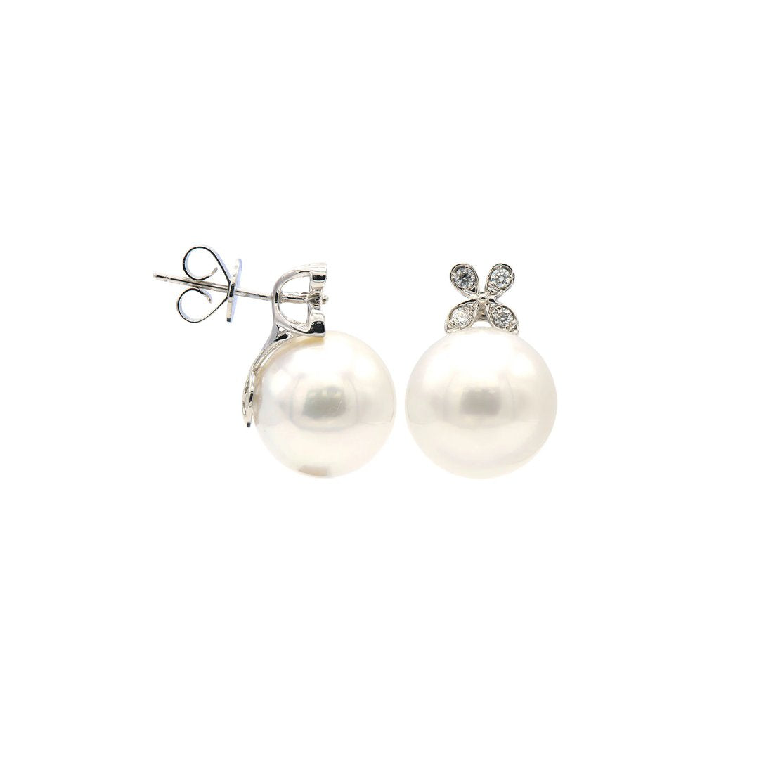 Pearl & Diamond Earrings