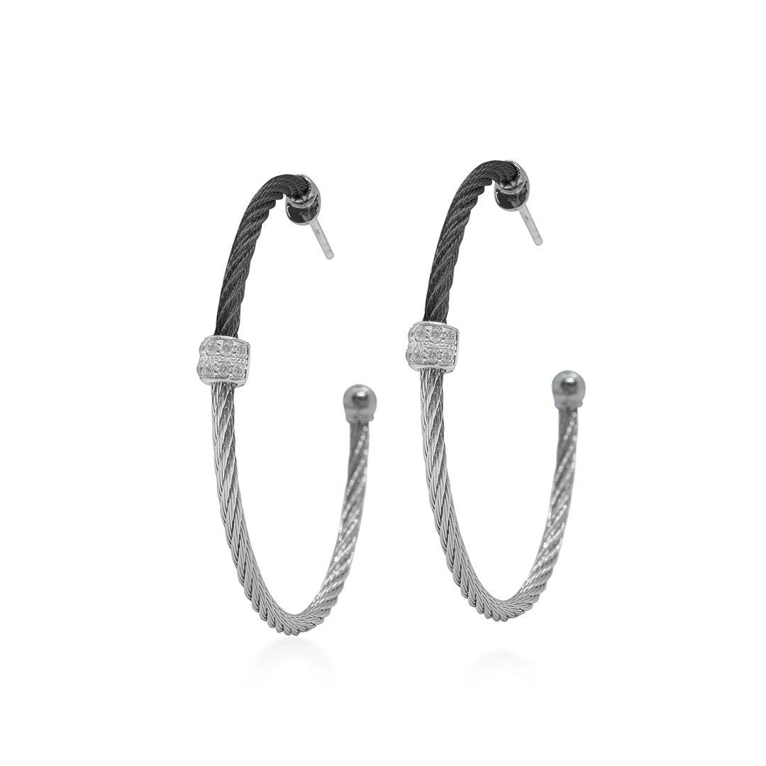 0.13 ctw Diamond Hoop Hearrings