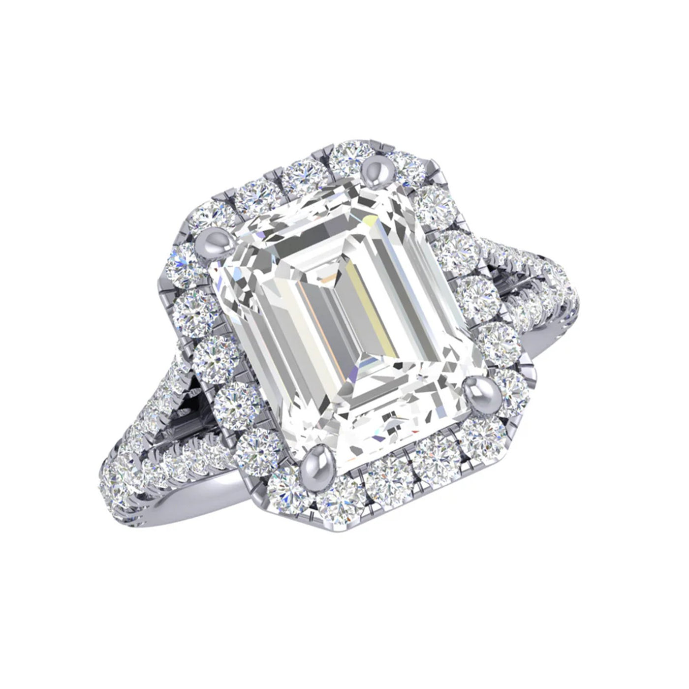 1.07 ctw Diamond Halo Engagement Ring