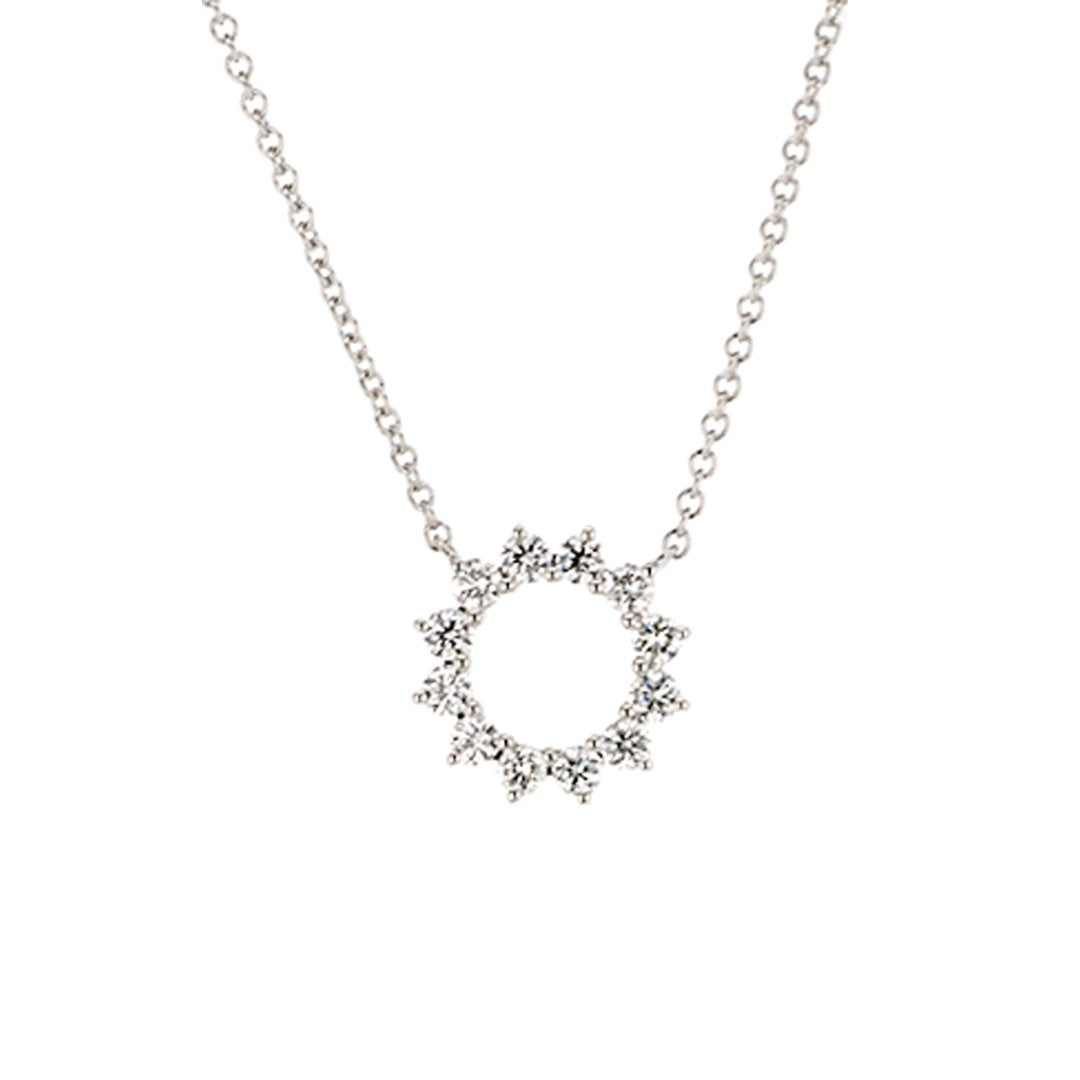 18" 1.50 ctw Diamond Stationary Pendant Necklace