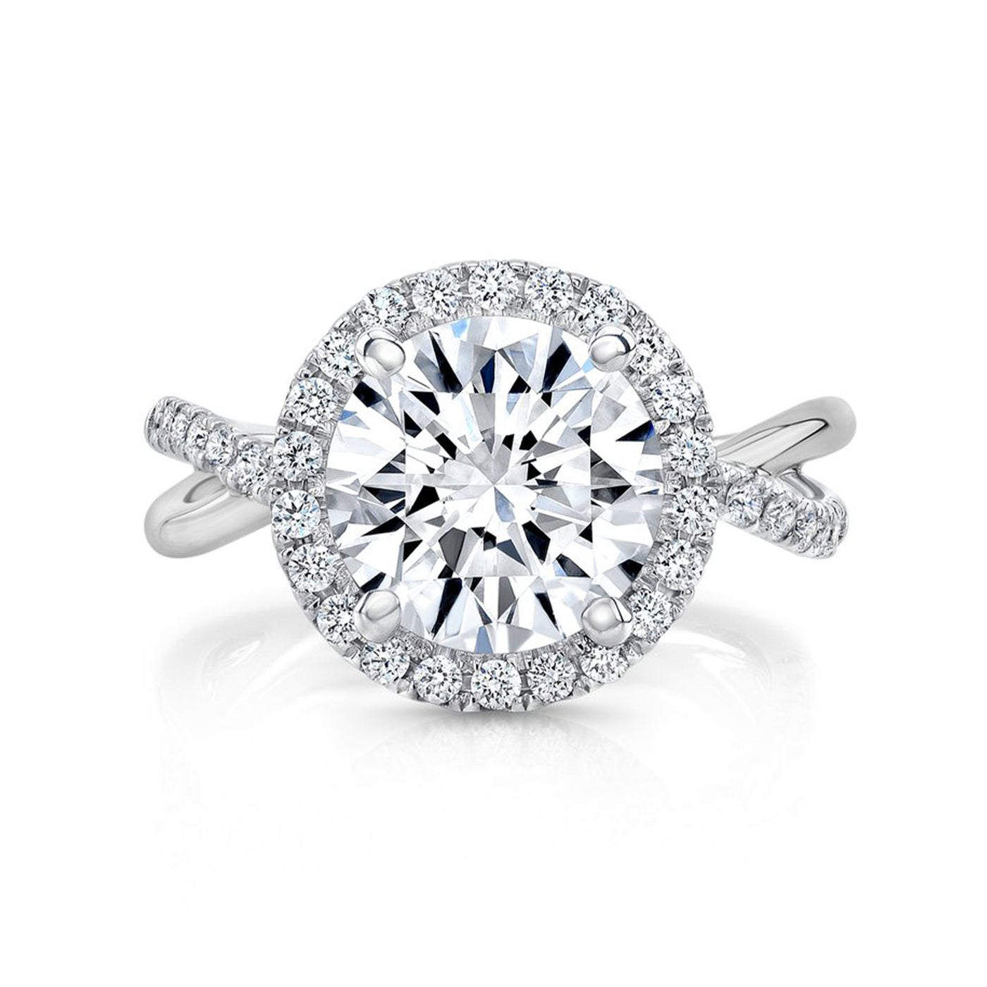 0.35 ctw Diamond Halo Engagement Ring