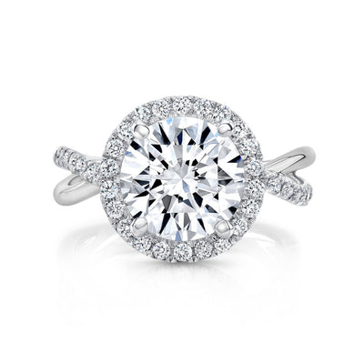 0.35 ctw Diamond Halo Engagement Ring