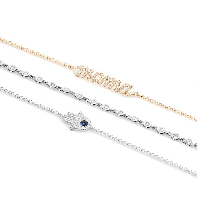 0.13 ctw Diamond Mama Bracelet
