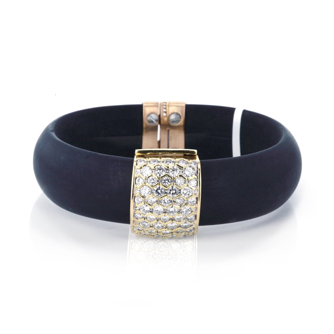Diamond Rubber Bangle Bracelet