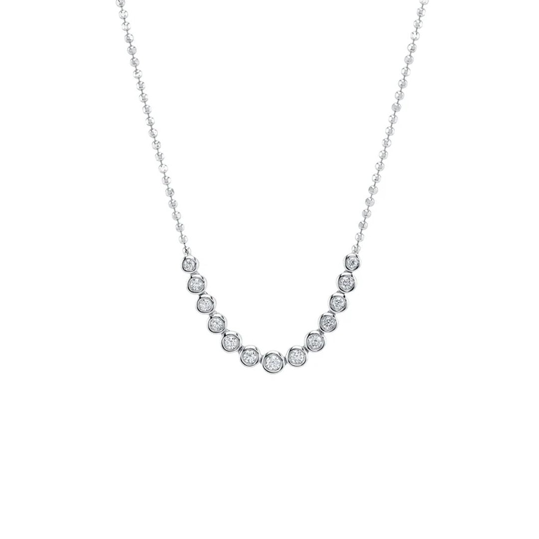 0.46ctw Diamond Bezel Necklace