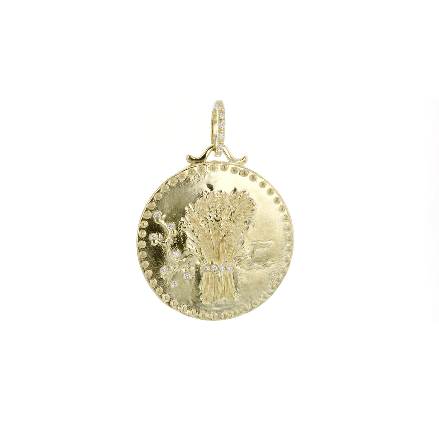 Abundance Wheat Diamond Medallion