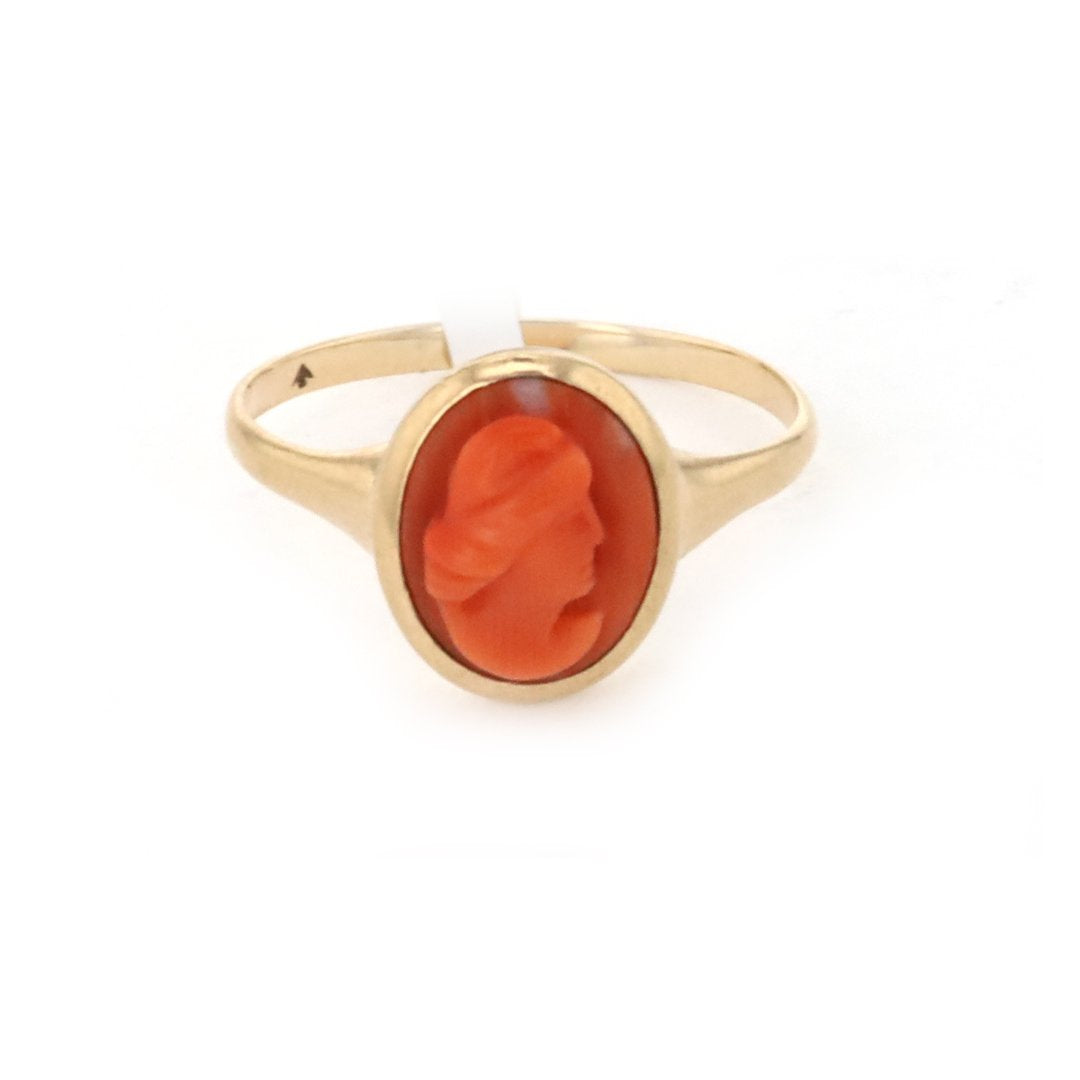 Carved Coral Ring