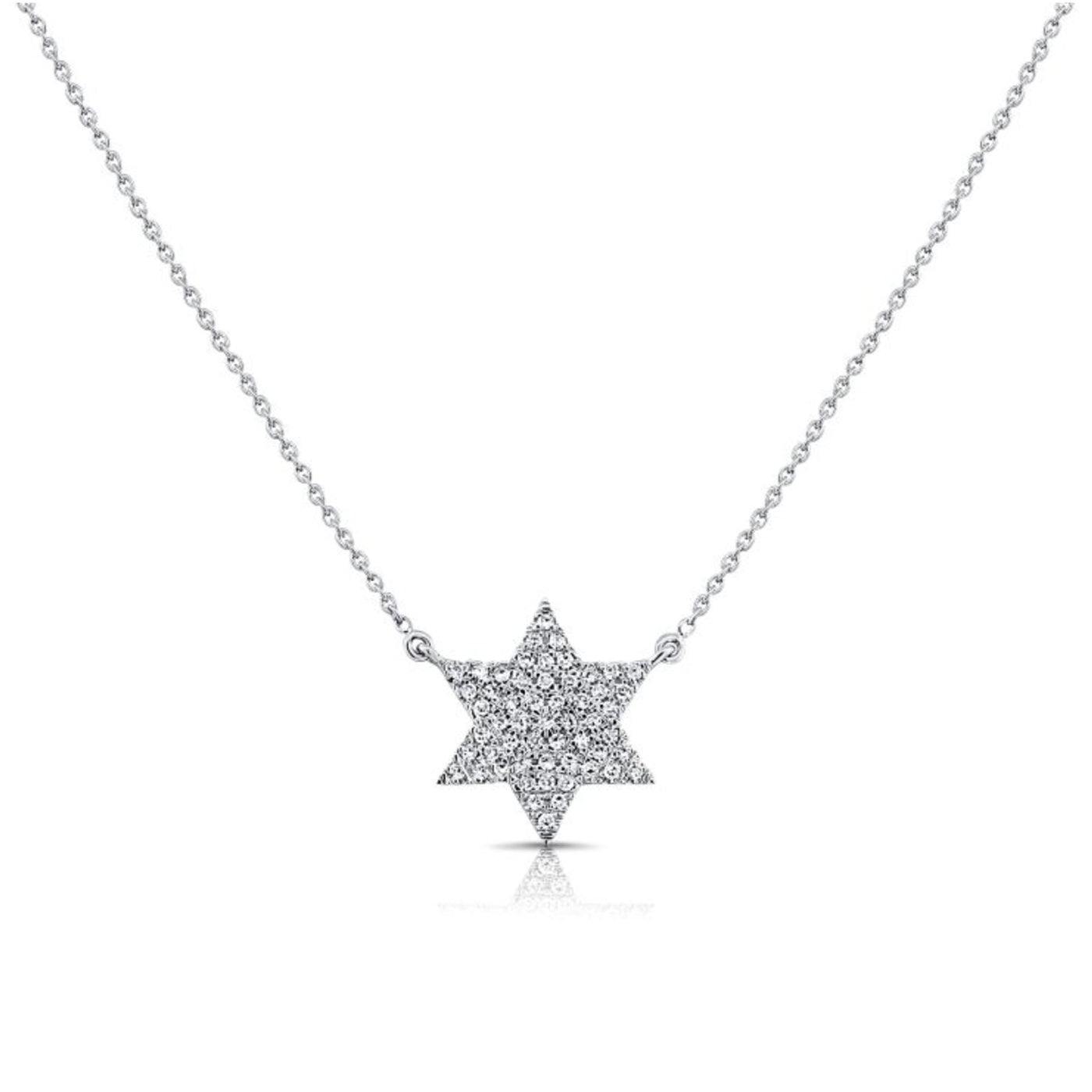 0.19 ctw Diamond Star of David Necklace