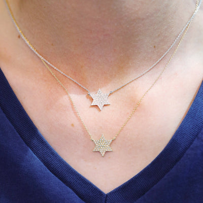 0.19 ctw Diamond Star of David Necklace